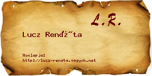 Lucz Renáta névjegykártya