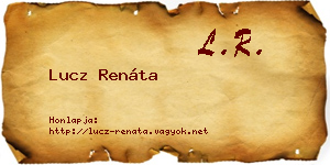 Lucz Renáta névjegykártya